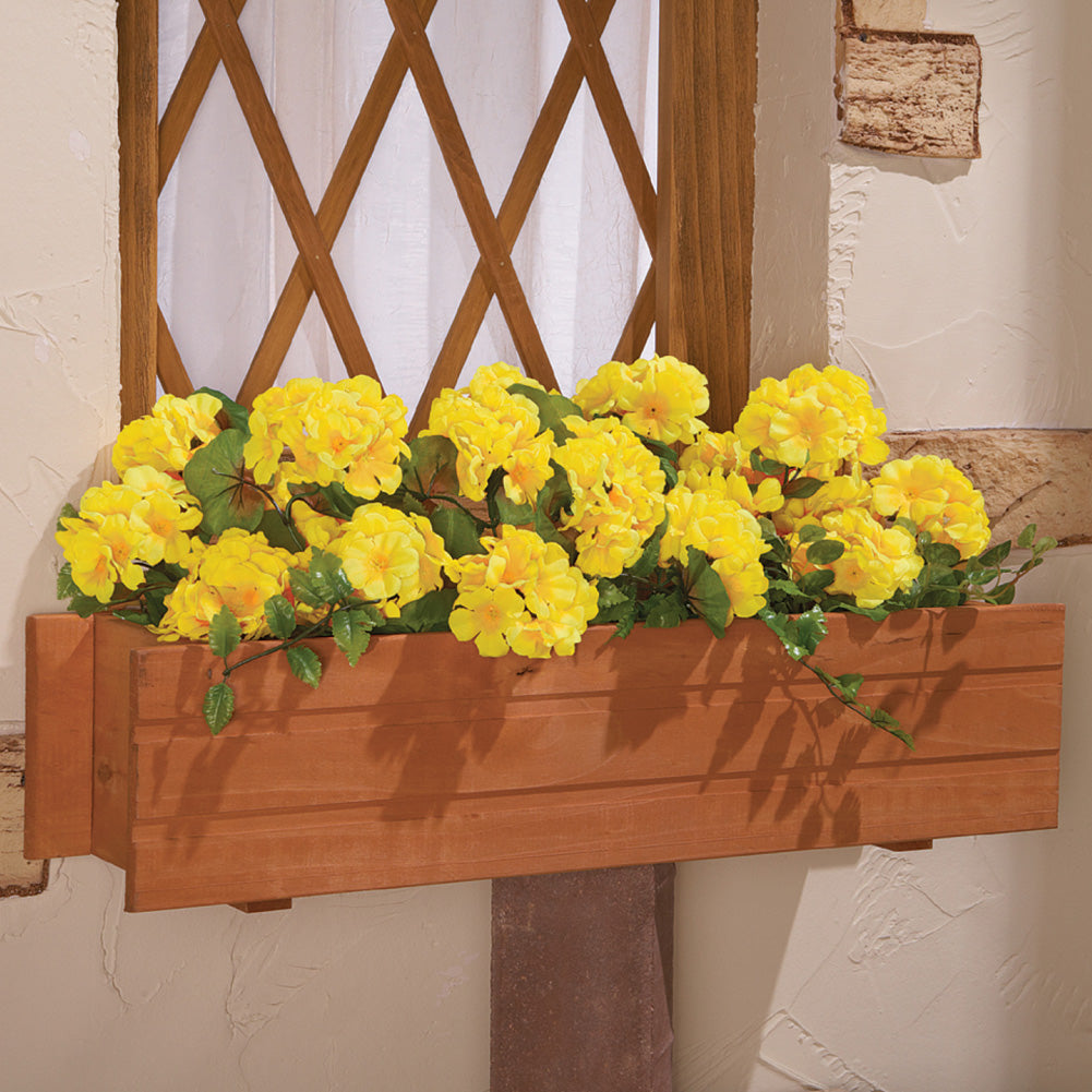 Artificial Geranium Floral Bush, Set of 3 - Maintenance Free Artificial Flowers